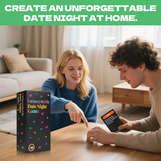 Unforgettable Date Night Game - 300-Card Couple Card Game with Spinner for Romance, Laughter & Connection | V1107-CS-QLZPYX