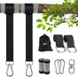 8ft Premium Polyester Swing Straps Set - 3000lb Load Rating, with Locking Carabiners & Tree Guards for Family V1107-CS-QQBD8