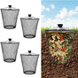 4 Pack Underground Worm Composting Bin with Lid, Metal Mesh Bucket for Organic Waste, Garden Soil Enrichment V1107-CS-QYDFT
