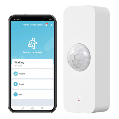 Smart WiFi Motion Sensor with App Alerts - 128 degrees Detection, 6m Range, No Hub Required, Voice Control & V1107-CS-RTYDTCQ