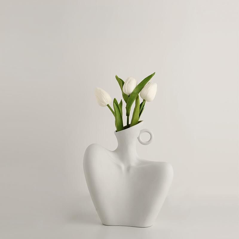 Wabi-Sabi Human Form Vase Set (Black & White) - Artistic Home Decor for Flowers | Other Luxury Styles V1107-CS-RTYSHP
