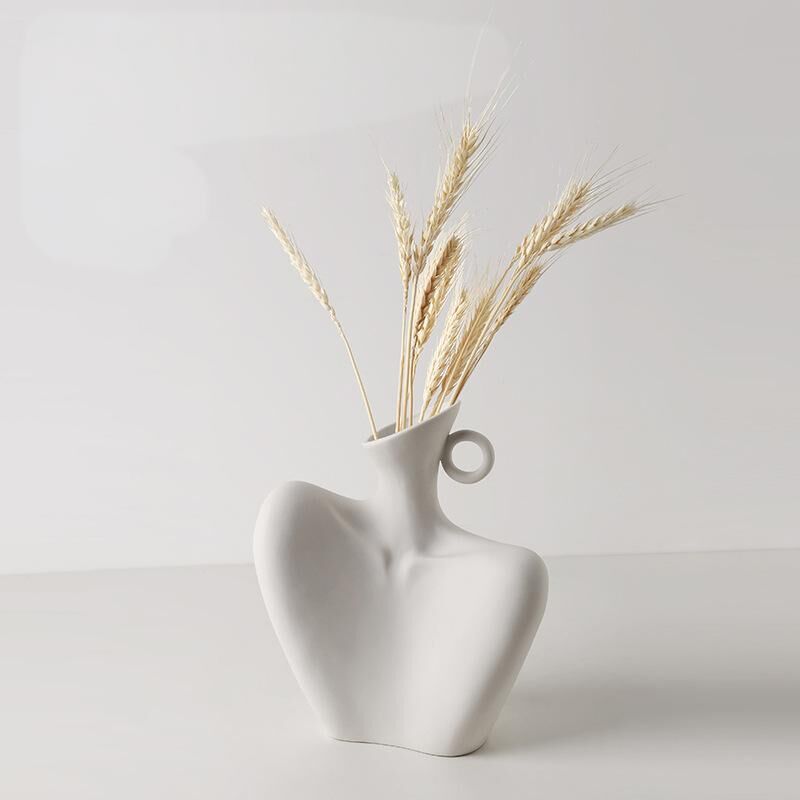 Wabi-Sabi Human Form Vase Set (Black & White) - Artistic Home Decor for Flowers | Other Luxury Styles V1107-CS-RTYSHP