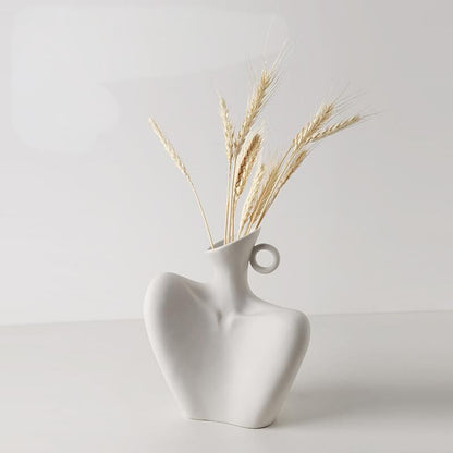 Wabi-Sabi Human Form Vase Set (Black & White) - Artistic Home Decor for Flowers | Other Luxury Styles V1107-CS-RTYSHP