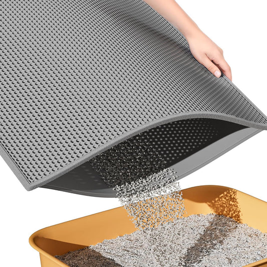 Double-Layer EVA Cat Litter Mat for Litter Box, Honeycomb Design Traps Scattered Sand, Waterproof & Non-Slip V1107-CS-SCEVAMSD