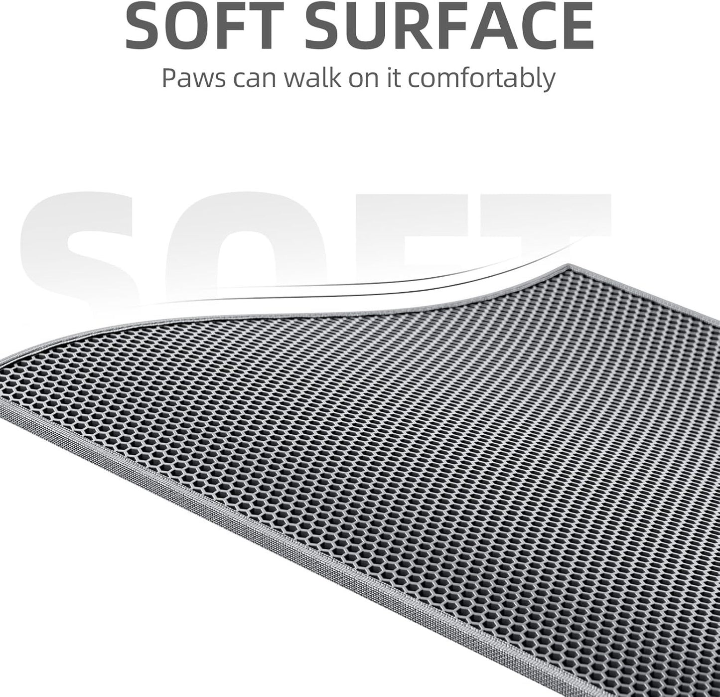 Double-Layer EVA Cat Litter Mat for Litter Box, Honeycomb Design Traps Scattered Sand, Waterproof & Non-Slip V1107-CS-SCEVAMSD