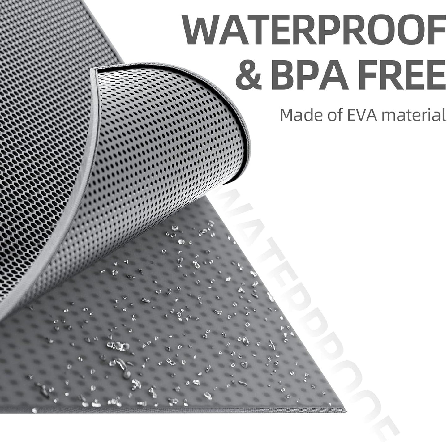 Double-Layer EVA Cat Litter Mat for Litter Box, Honeycomb Design Traps Scattered Sand, Waterproof & Non-Slip V1107-CS-SCEVAMSD