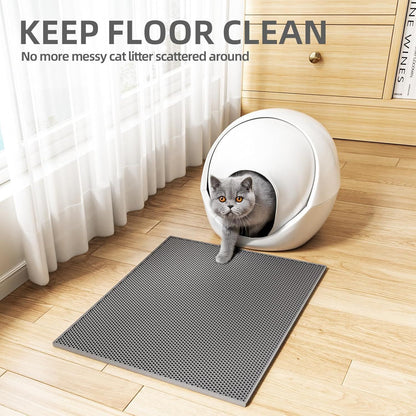 Double-Layer EVA Cat Litter Mat for Litter Box, Honeycomb Design Traps Scattered Sand, Waterproof & Non-Slip V1107-CS-SCEVAMSD