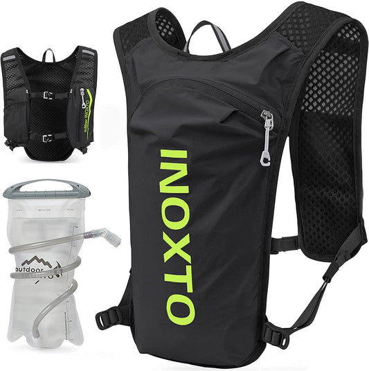 Ultra-Light Hydration Running Vest Backpack - 1.5L Water Capacity, Breathable Mesh Design for Cycling, Hiking V1107-CS-SGPBSJBHS