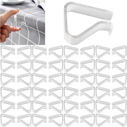 Transparent Large Tablecloth Clips for Thick Tables - Windproof Plastic Holders for Outdoor Parties, Weddings V1107-CS-SLZBJD