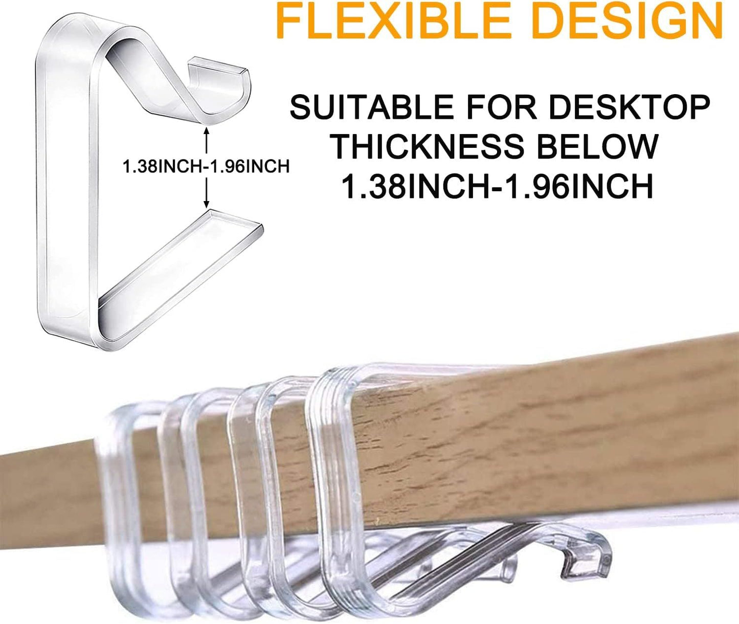 Transparent Large Tablecloth Clips for Thick Tables - Windproof Plastic Holders for Outdoor Parties, Weddings V1107-CS-SLZBJD