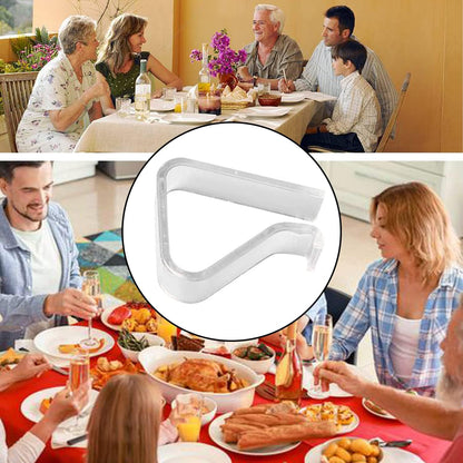 Transparent Small Tablecloth Clips for Thin Tables - Compact Plastic Holders for Indoor Meals, Picnics & V1107-CS-SLZBJX