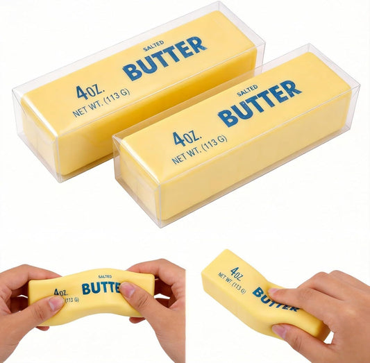 2 PCS Giant Butter Stick Squishy Toy for Office & School - Slow Rising Stress Reliever to Calm Anxiety V1107-CS-SYQPJRJO1