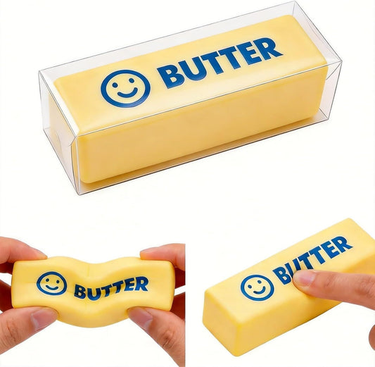 2 PCS Giant Butter Stick Squishy Toy with Smiley Face for Office & School - Slow Rising Stress Reliever to V1107-CS-SYQPJRJO2
