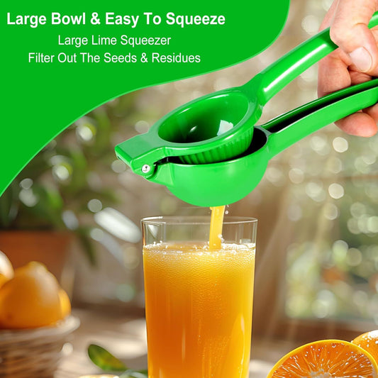 Manual Citrus Squeezer with Built-in Strainer, Non-Slip Handle & Grooved Press Head-For Lemons, Limes, V1107-CS-SYZZJL
