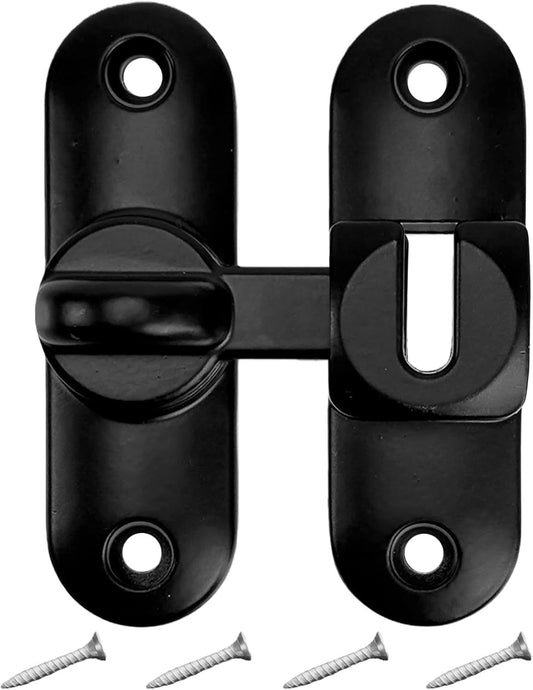 90/180 Degree Zinc Alloy Flip Lock for Barn & Sliding Doors - Heavy Duty Security Latch for Cabinets, Windows V1107-CS-TLMSKH