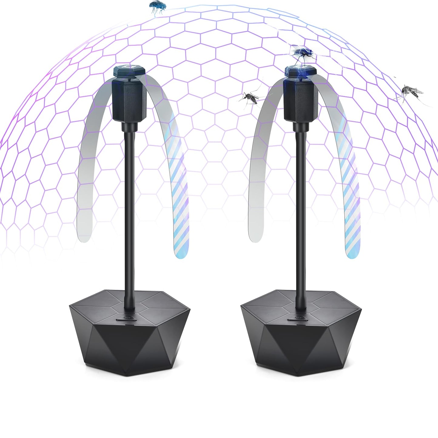 Portable Anti-Fly Fan for Table - Foldable Insect Repeller with Soft Blades, Silent Operation for Indoor V1107-CS-TSQWQ
