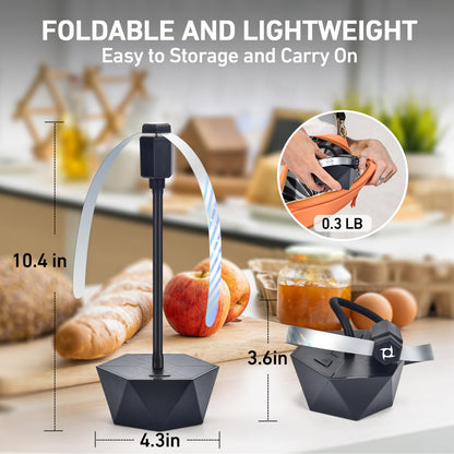 Portable Anti-Fly Fan for Table - Foldable Insect Repeller with Soft Blades, Silent Operation for Indoor V1107-CS-TSQWQ