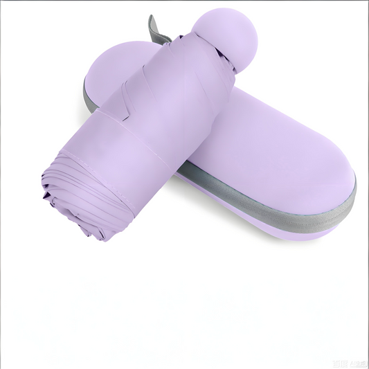 Mini Travel Umbrella - Compact Sun & Rain Protection for Women, Kids | UV-Blocking Pocket Umbrella with Case V1107-CS-UVJNS-PURPLE