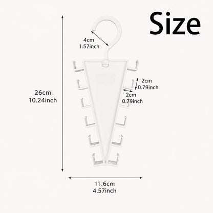 4-Pack V-Shaped 360 degrees Rotating Closet Organizer with 12 Hooks for Hats, Bags & Scarves, Space-Saving V1107-CS-VXSBSNGJ4