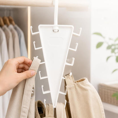 6-Pack V-Shaped 360 degrees Rotating Closet Organizer with 12 Hooks for Hats, Bags & Scarves, Space-Saving V1107-CS-VXSBSNGJ6