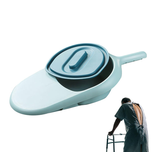 Bedside Commode for Elderly & Disabled - Portable Bedpan with Lid, Anti-Leak Design for Men Women, Hospital V1107-CS-WCLRBP