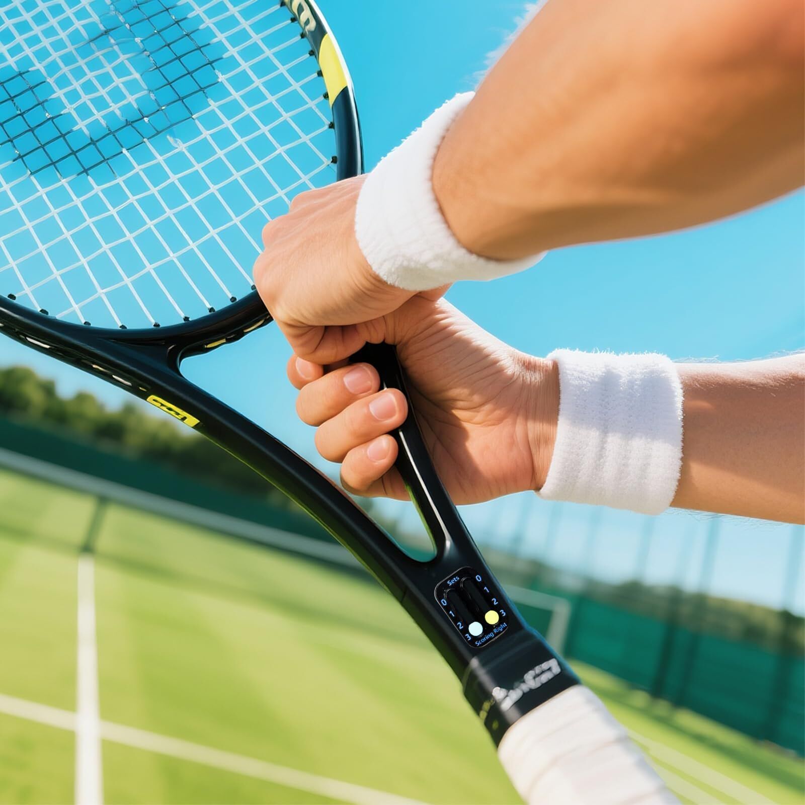 Tennis Racket Scorekeeper 2-Pack in Black - Dual Portable Score Trackers for Points, Games & Sets | Other V1107-CS-WQJFQ1