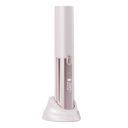 Wireless Mini Hair Straightener with Digital Display - Portable Ceramic Flat Iron for Travel, Quick Heat-up & V1107-CS-WXCDZFQ