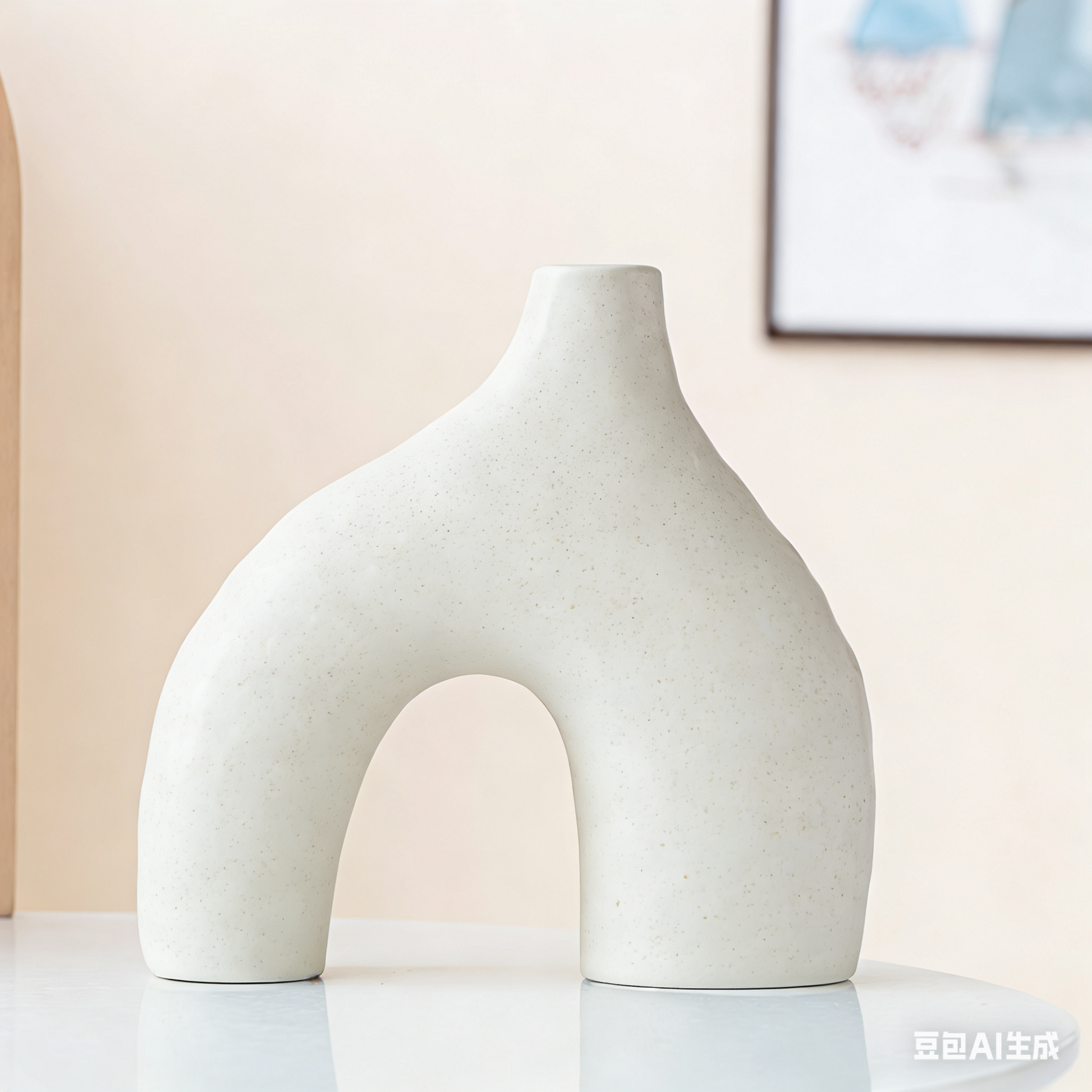 Minimalist Ceramic Vase Set (2-Piece): Modern Home Decor for Flower Arrangements (White) | Black Version V1107-CS-XDQSHP