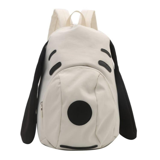 Cute Dog Face Backpack for Kids & Teens - White Cartoon Animal School Bag with Long Ears, Large Capacity V1107-CS-XGSB