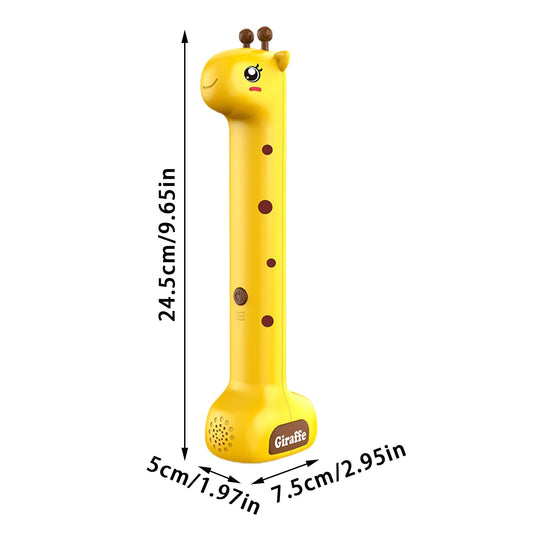 Giraffe Ultrasonic Height Tracker for Kids - Fun Wall-Mounted Growth Measuring Device for Home, Daycare & V1107-CS-XLSGCLY