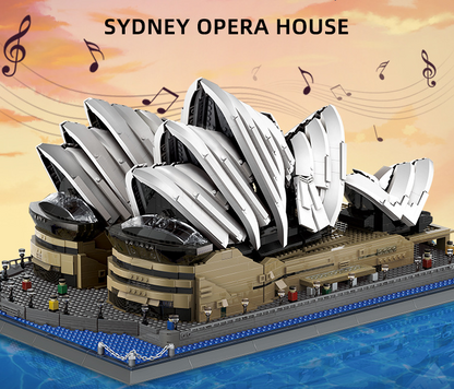 Sydney Opera House Mini Building Blocks Model - Iconic Architectural Masterpiece for Home Display, Gifts & V1107-CS-XNDJYJMMX