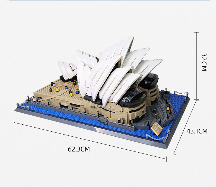 Sydney Opera House Mini Building Blocks Model - Iconic Architectural Masterpiece for Home Display, Gifts & V1107-CS-XNDJYJMMX