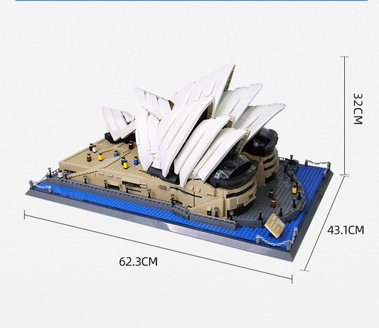 Sydney Opera House Mini Building Blocks Model - Iconic Architectural Masterpiece for Home Display, Gifts & V1107-CS-XNDJYJMMX