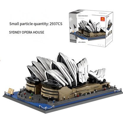 Sydney Opera House Mini Building Blocks Model - Iconic Architectural Masterpiece for Home Display, Gifts & V1107-CS-XNDJYJMMX