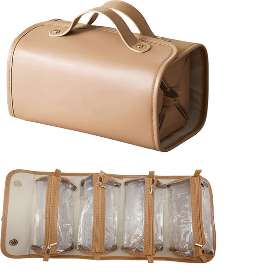 4-in-1 Expandable Makeup Bag with Removable Pockets - Waterproof Travel Cosmetic Organizer for Women, Large V1107-CS-XSHZBZ