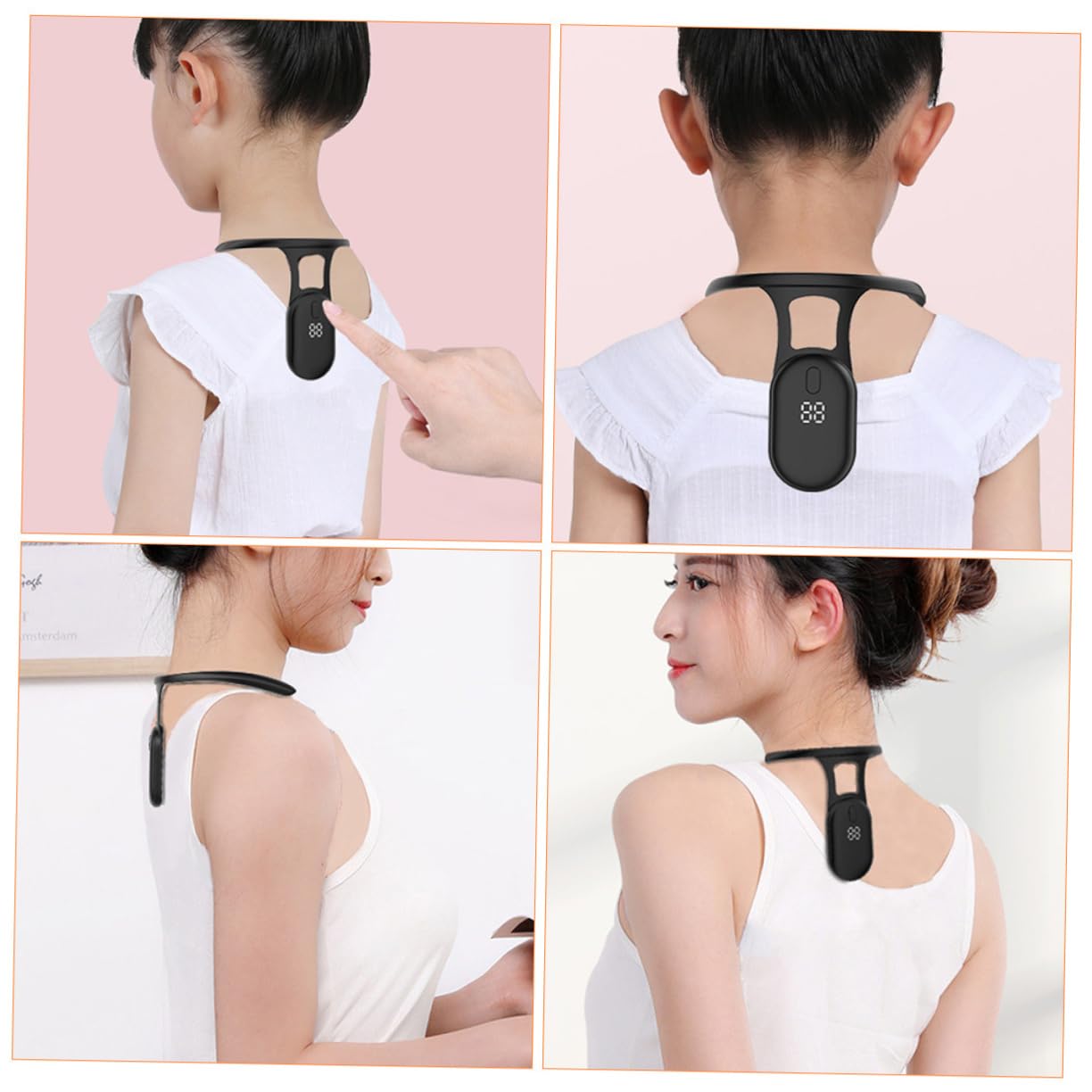 Smart Posture Corrector with Vibration Reminder - Neck-Worn Back Posture Trainer for Kids & Teens, V1107-CS-XSTBJZQ