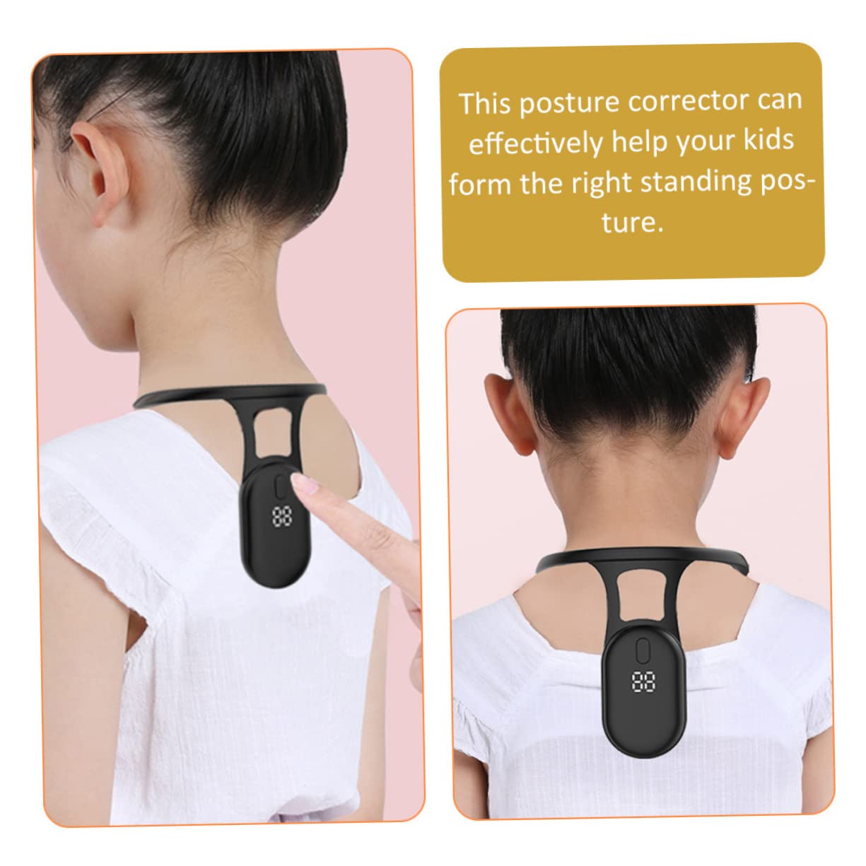 Smart Posture Corrector with Vibration Reminder - Neck-Worn Back Posture Trainer for Kids & Teens, V1107-CS-XSTBJZQ