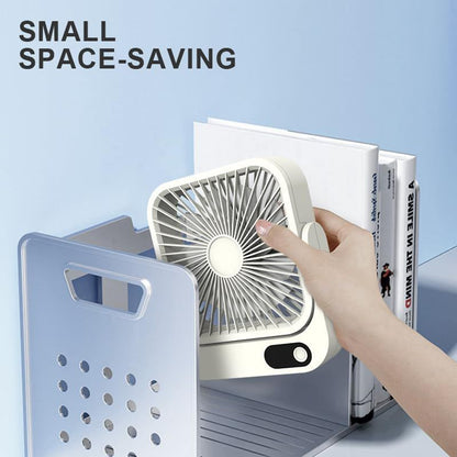 Magnetic Rechargeable Mini Desk Fan with 5-Speed LED Display for Office, Dorm & Bedside Use (White) V1107-CS-XXCXFSB