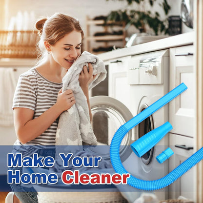 Dryer Vent Cleaner Kit with Flexible Lint Brush & Vacuum Hose Attachment for Deep Cleaning, Fire Prevention V1107-CS-XYJQJXCPJ
