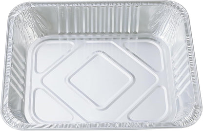 10 Pack Heavy-Duty Disposable Aluminum Foil Pans for Baking, Grilling & Catering - Extra Thick Rectangular V1107-CS-XZCH10