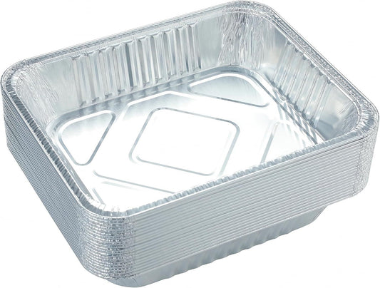 20 Pack Heavy-Duty Disposable Aluminum Foil Pans for Baking, Grilling & Catering - Extra Thick Rectangular V1107-CS-XZCH20