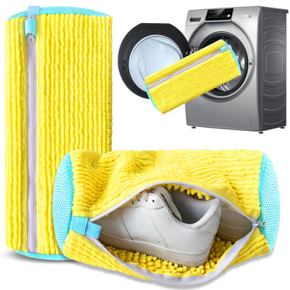 2-Pack Reusable Shoe Washing Machine Bag - White Protective Laundry Bag for All Shoes, Anti-Deformation & V1107-CS-XZXHDH