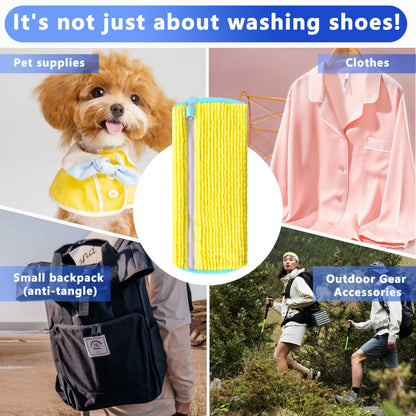 2-Pack Reusable Shoe Washing Machine Bag - White Protective Laundry Bag for All Shoes, Anti-Deformation & V1107-CS-XZXHDH