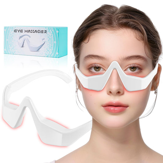 Eye Contour Beauty Goggles - Portable Anti-Aging Eye Massager with Vibration & Light Function, Lightweight V1107-CS-YBAMY