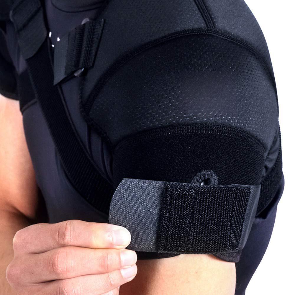 Black Dual Shoulder Support Brace with Adjustable Cross Straps - Neoprene Padding, Breathable Compression V1107-CS-YDSHJDL