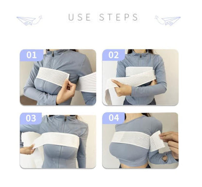 Full-Length Chest Compression Band for High-Impact Support - Breathable, Stretchy Breast Stabilizer for V1107-CS-YDSXD