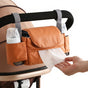 Universal Stroller Organizer Bag with Front Tissue Dispenser, Bottle Holders & Large Storage - Perfect for V1107-CS-YECGB