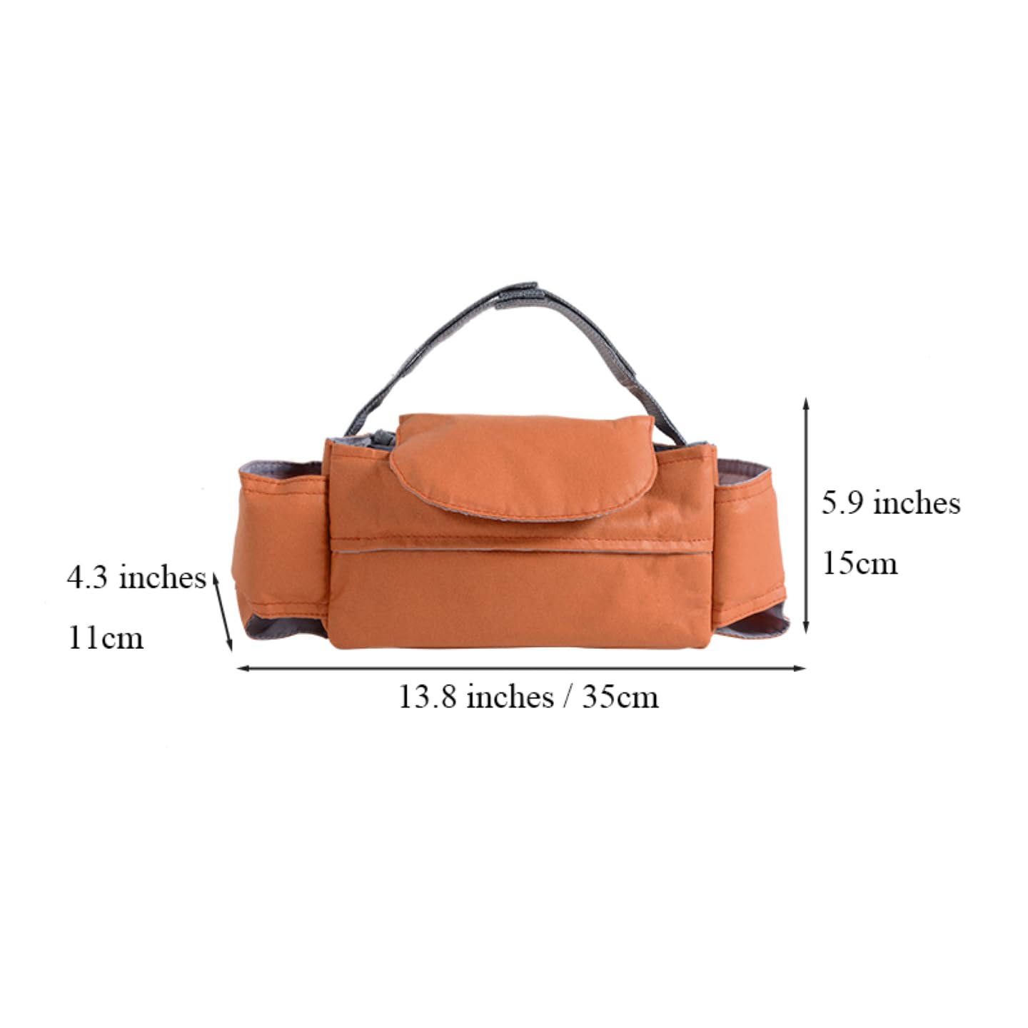 Universal Stroller Organizer Bag with Front Tissue Dispenser, Bottle Holders & Large Storage - Perfect for V1107-CS-YECGB