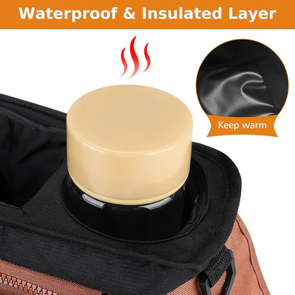Universal Stroller Organizer with Insulated Cup Holders, Detachable Wristlet & Adjustable Shoulder Strap for V1107-CS-YETCGBB