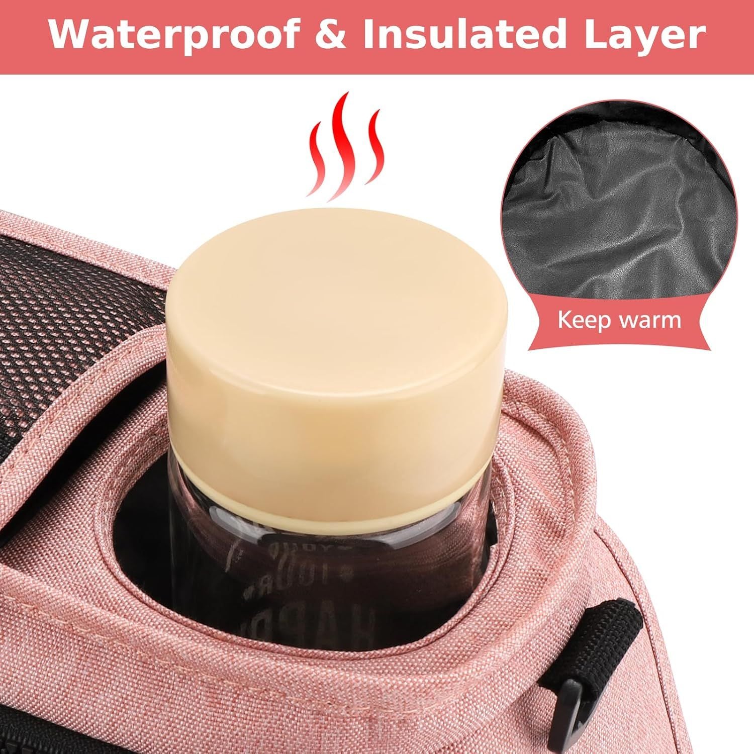 Universal Stroller Organizer with Insulated Cup Holders, Detachable Wristlet & Adjustable Shoulder Strap for V1107-CS-YETCGBF